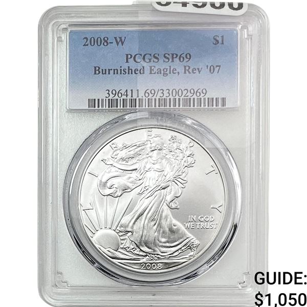 2008-W $1 Silver Eagle PCGS SP69 REV 07