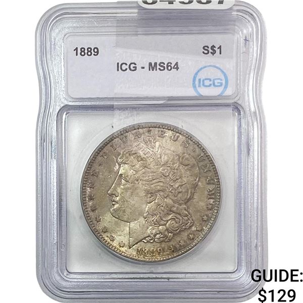 1889 Morgan Silver Dollar ICG MS64