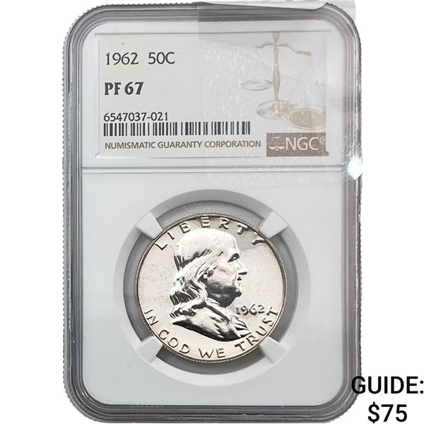 1962 Franklin Half Dollar NGC PF67