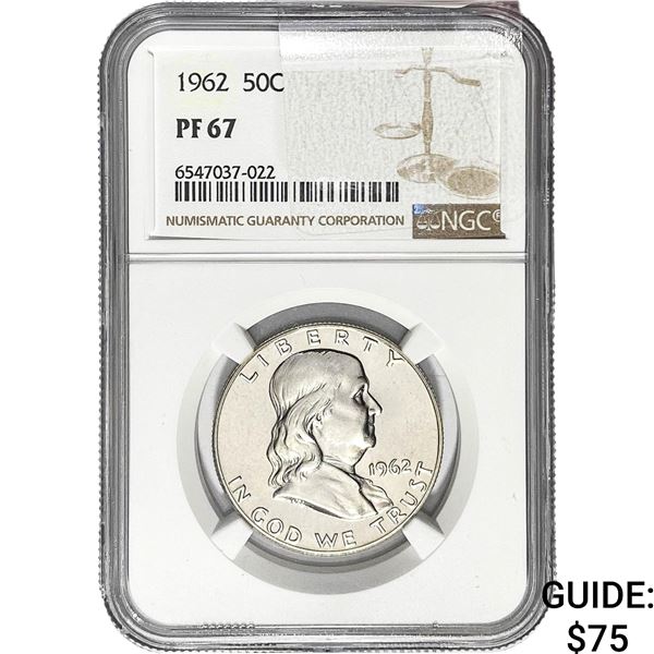 1962 Franklin Half Dollar NGC PF67