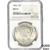 Image 1 : 1923 Silver Peace Dollar NGC MS65