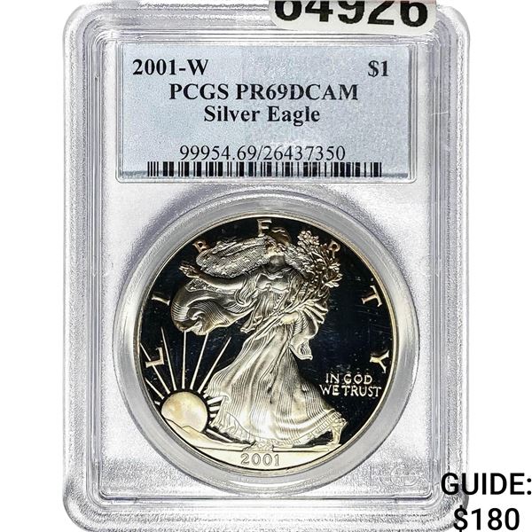 2001-W $1 Silver Eagle PCGS PR69 DCAM