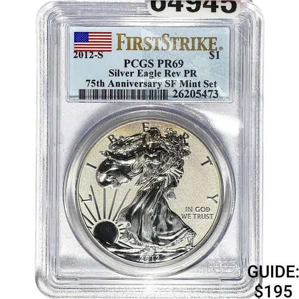 2012-S $1 Silver Eagle PCGS PR69 REV PR