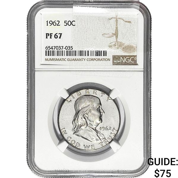 1962 Franklin Half Dollar NGC PF67