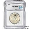 Image 1 : 1943 Walking Liberty Half Dollar ICG MS64