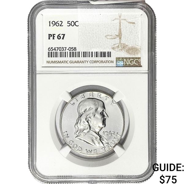 1962 Franklin Half Dollar NGC PF67