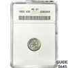 1852 Silver Three Cent ANACS MS61