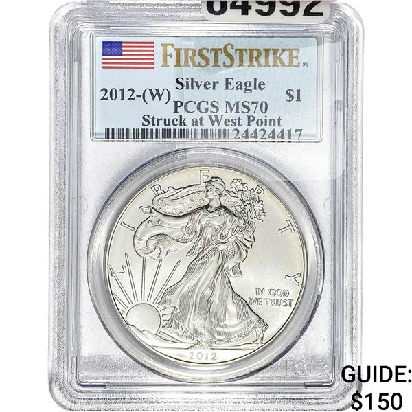 2012-W $1 Silver Eagle PCGS MS70