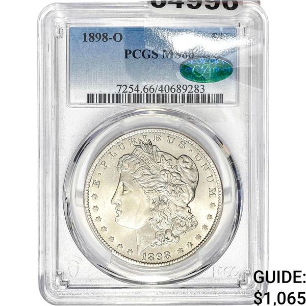 1898-O CAC Morgan Silver Dollar PCGS MS66