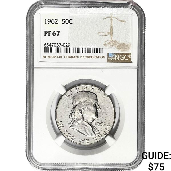 1962 Franklin Half Dollar NGC PF67