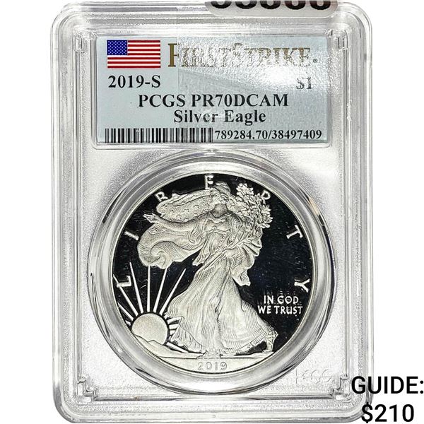 2019-S $1 Silver Eagle PCGS PR70 DCAM