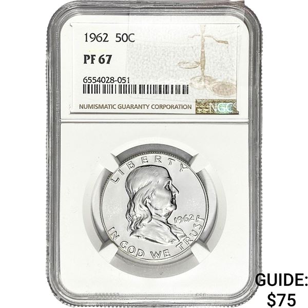 1962 Franklin Half Dollar NGC PF67