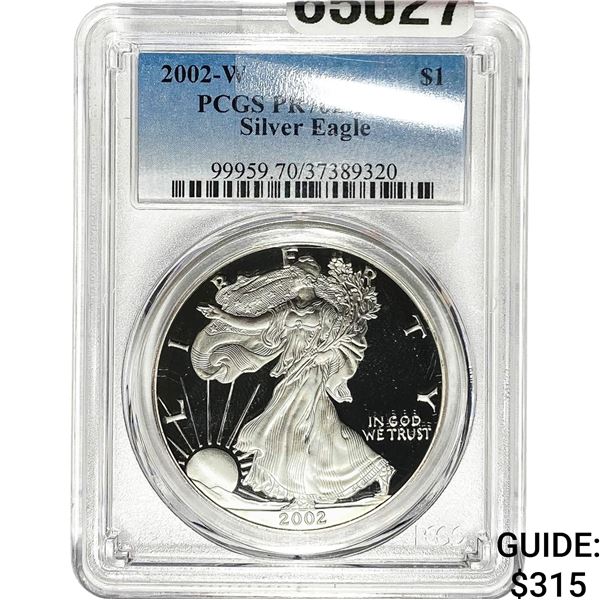 2002-W $1 Silver Eagle PCGS PR70 DCAM