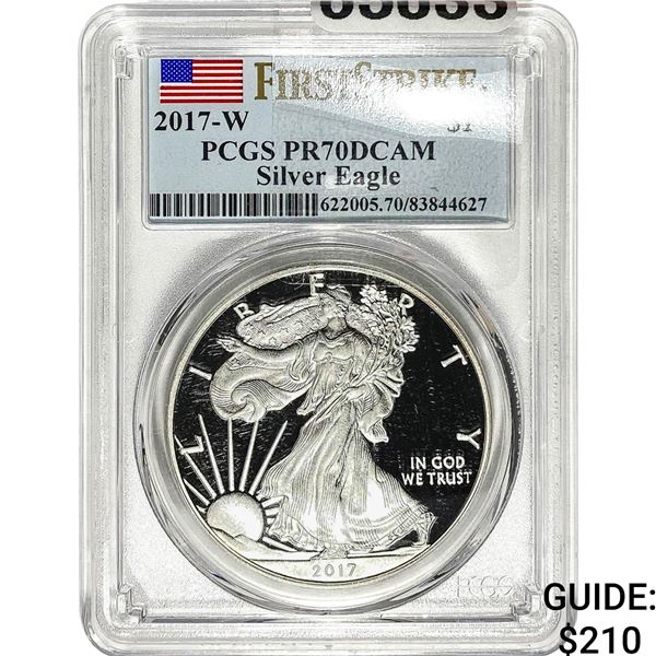 2017-W $1 Silver Eagle PCGS PR70 DCAM