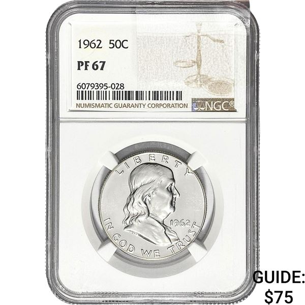 1962 Franklin Half Dollar NGC PF67