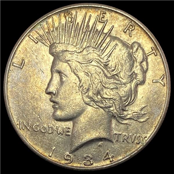 1934-S Silver Peace Dollar CHOICE AU