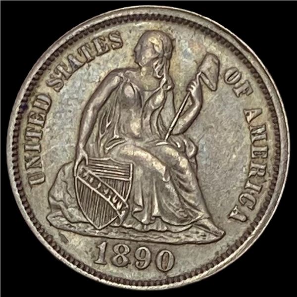 1890 Silver Seated Liberty Dime CHOICE BU
