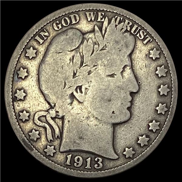 1913 Silver Barber Half Dollar LIGHTLY CIRCULATED