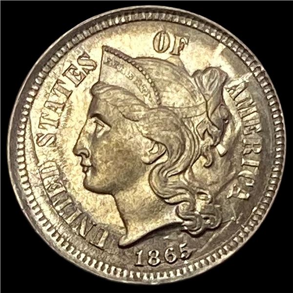 1865 Nickel Three-Cent Piece SUPERB GEM BU