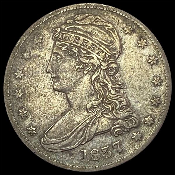 1837 Capped Bust Silver Half Dollar CHOICE AU