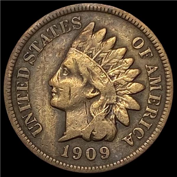 1909-S Indian Head Cent LIGHTLY CIRCULATED