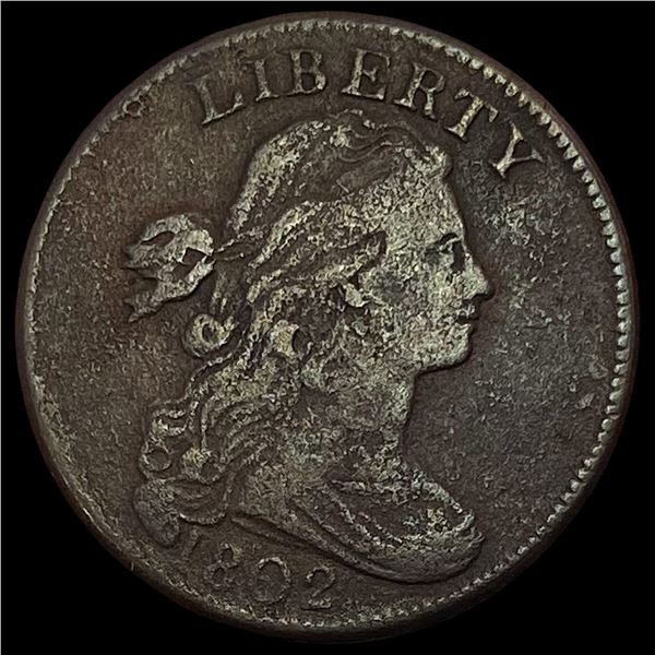 1802 Draped Bust Large Cent ABOUT UNCIRCULATED