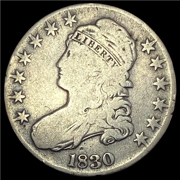 1830 Capped Bust Half Dollar LIGHTLY CIRCULATED