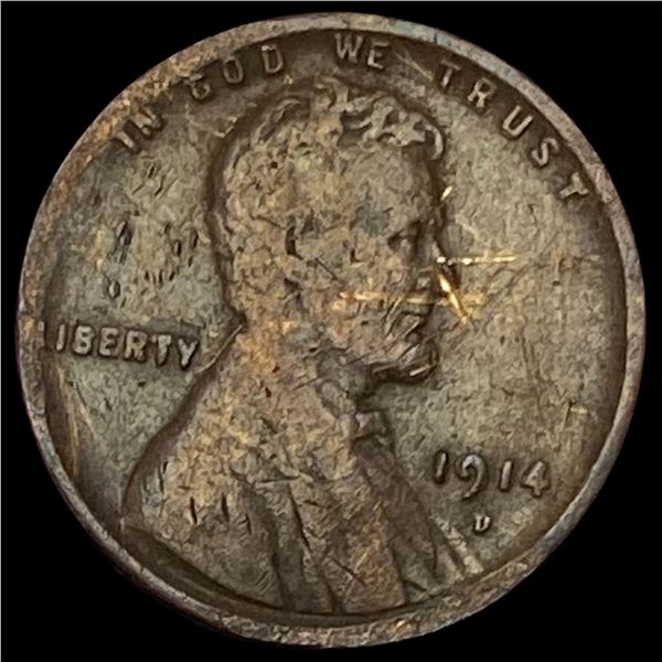 1914-D Lincoln Wheat Cent LIGHTLY CIRCULATED