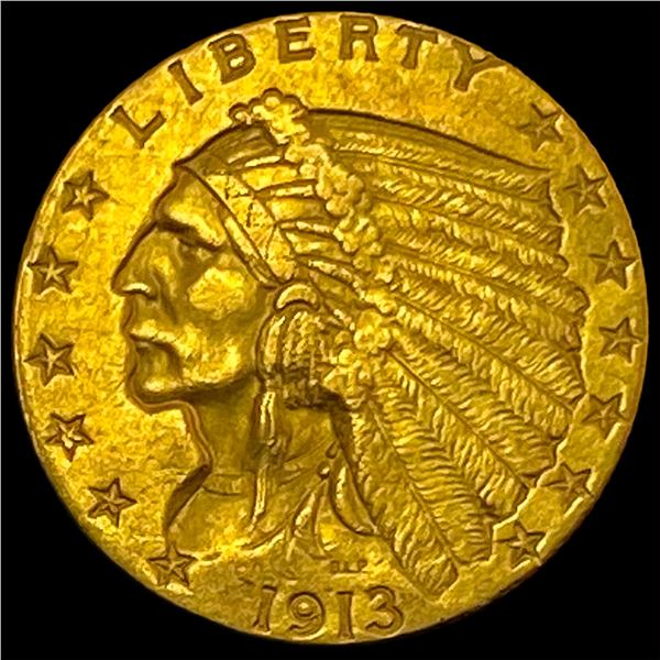 1913 Indian Head Gold $2.5 Quarter Eagle UNCIRCULATED
