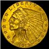 Image 1 : 1913 Indian Head Gold $2.5 Quarter Eagle UNCIRCULATED