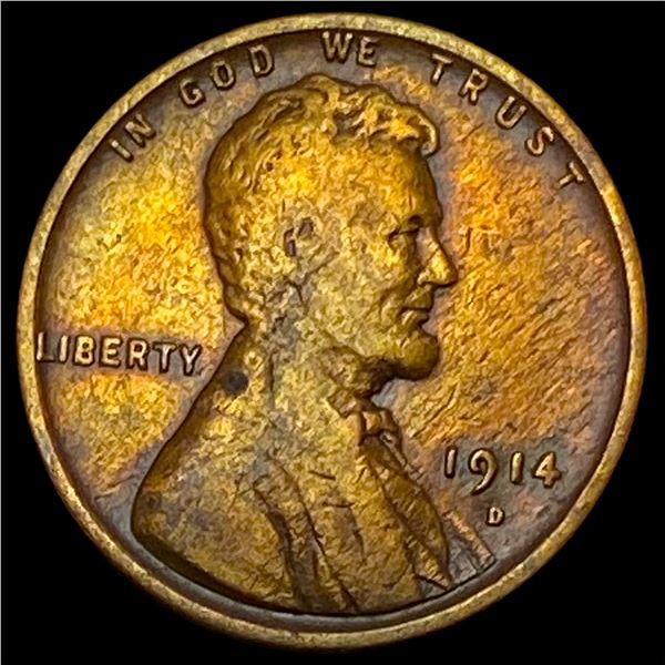 1914-D Lincoln Wheat Cent LIGHTLY CIRCULATED