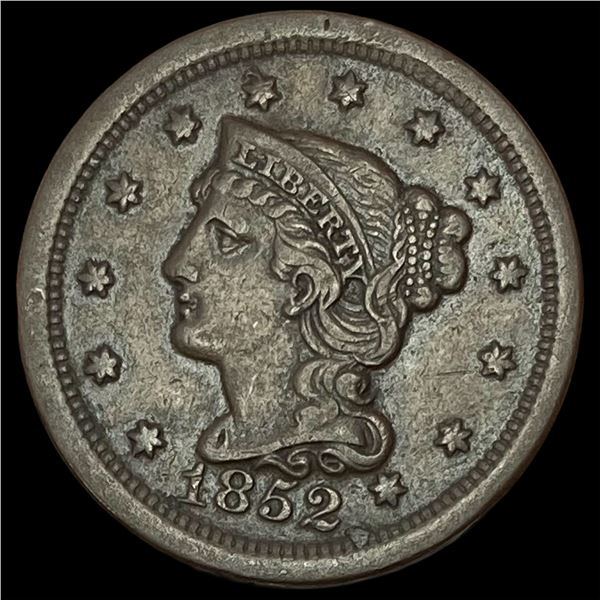 1852 Braided Hair Large Cent NEARLY UNCIRCULATED