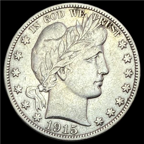 1915-S Silver Barber Half Dollar NEARLY UNCIRCULATED