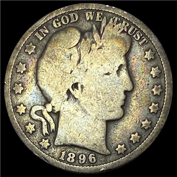 1896-O Silver Barber Half Dollar NICELY CIRCULATED