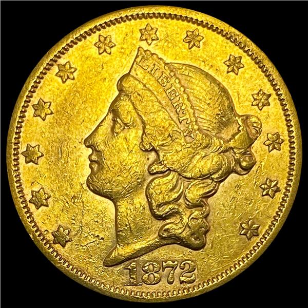 1872-S $20 Liberty Head Double Eagle Gold LIGHTLY CIRCULATED