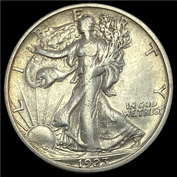 1923-S Silver Walking Liberty Half Dollar CHOICE AU