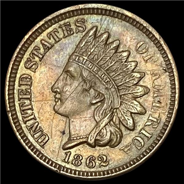 1862 Copper-Nickel Indian Head Cent CHOICE AU