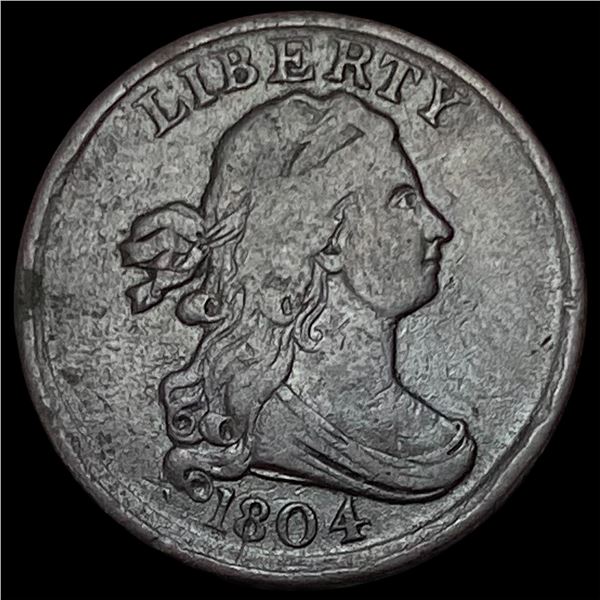 1804 Draped Bust Half Cent ABOUT UNCIRCULATED