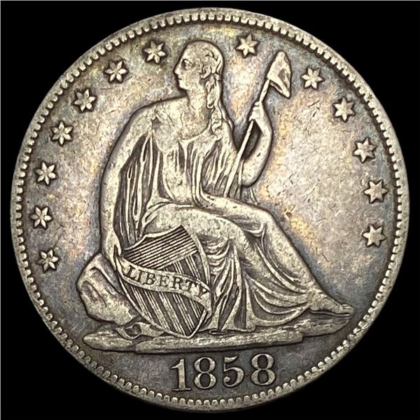 1858-O Seated Liberty Half Dollar LIGHTLY CIRCULATED