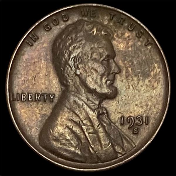 1931-S Lincoln Wheat Cent CHOICE AU