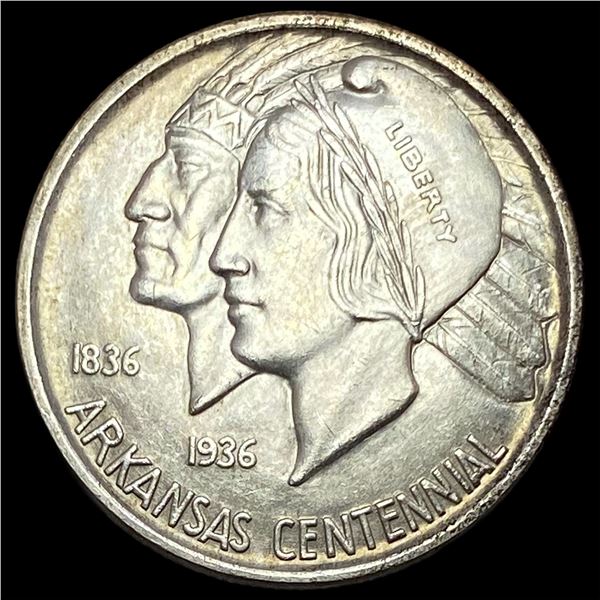 1937 Arkansas Silver Half Dollar GEM BU