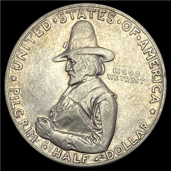 1920 Silver Pilgrim Half Dollar NEAR UNC