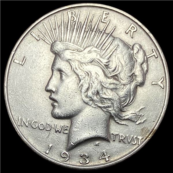 1934-D Silver Peace Dollar NEARLY UNCIRCULATED