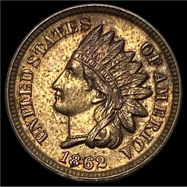 1862 Copper-Nickel Indian Head Cent CHOICE AU
