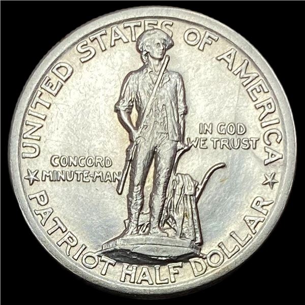 1925 Silver Lexington-Concord Half Dollar CHOICE BU