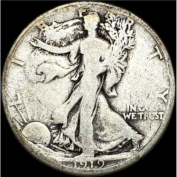 1919-S Silver Walking Liberty Half Dollar NICELY CIRCULATED
