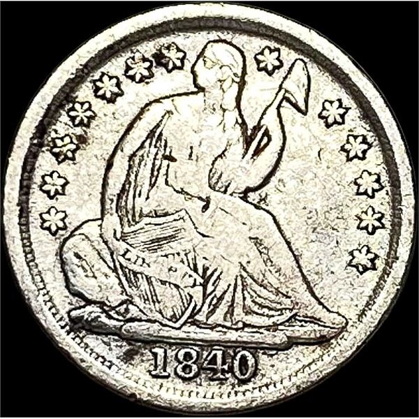 1840-O Seated Liberty Half Dime LIGHTLY CIRCULATED