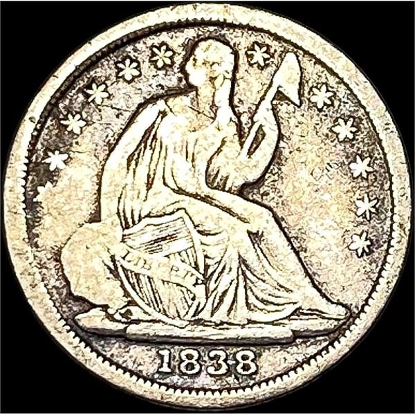 1838 Seated Liberty Half Dime LIGHTLY CIRCULATED