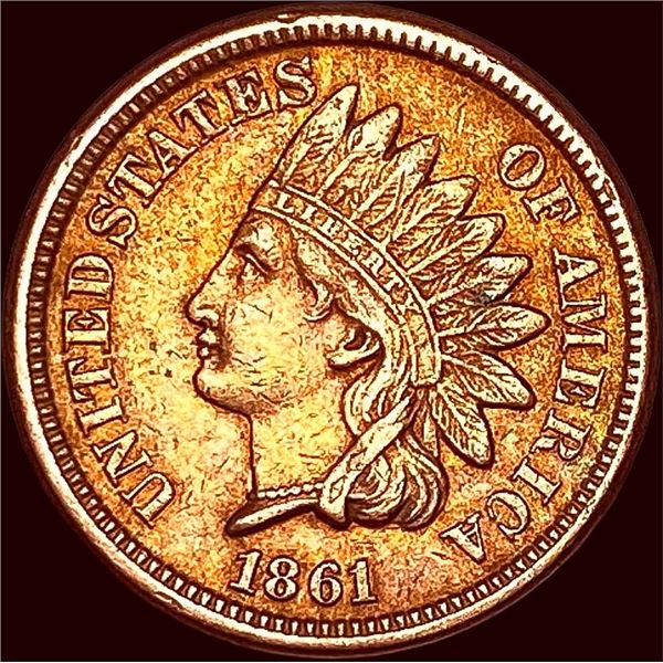 1861 Indian Head Cent CHOICE AU