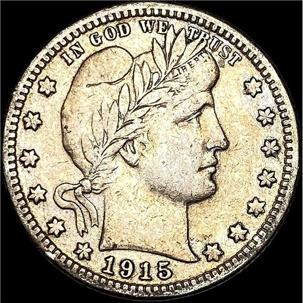 1915-S Silver Barber Quarter LIGHTLY CIRCULATED